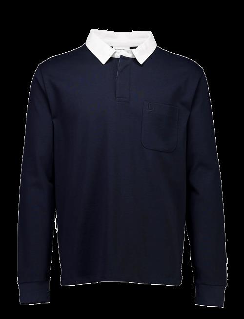 Lindbergh | Rugby Sweat Polo With Logo  L/S | XXL