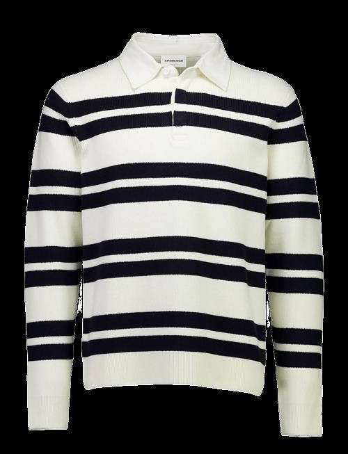 Lindbergh | Knitted Striped L/S Rugby Shirt | XXL