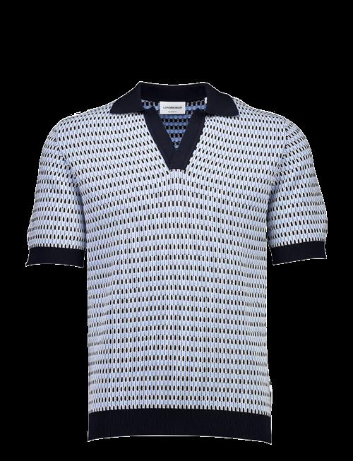 Lindbergh | Jacquard S/S V-Neck Polo | M