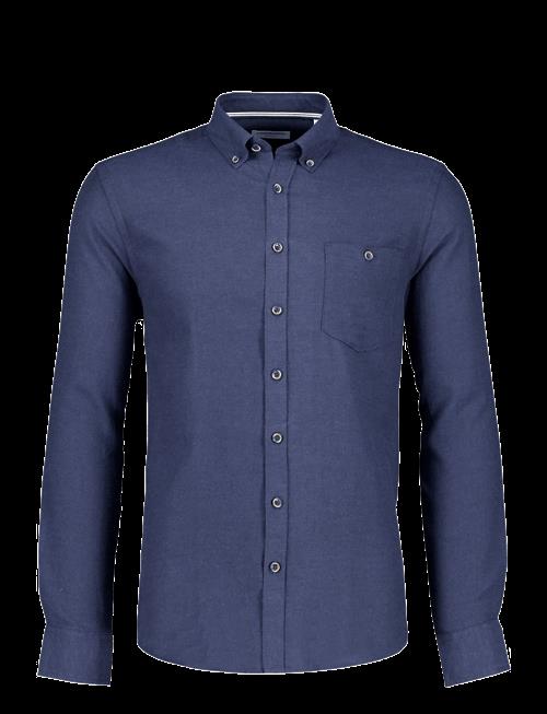 Lindbergh | Mélange Brushed Shirt L/S - Regular Fit | XXL