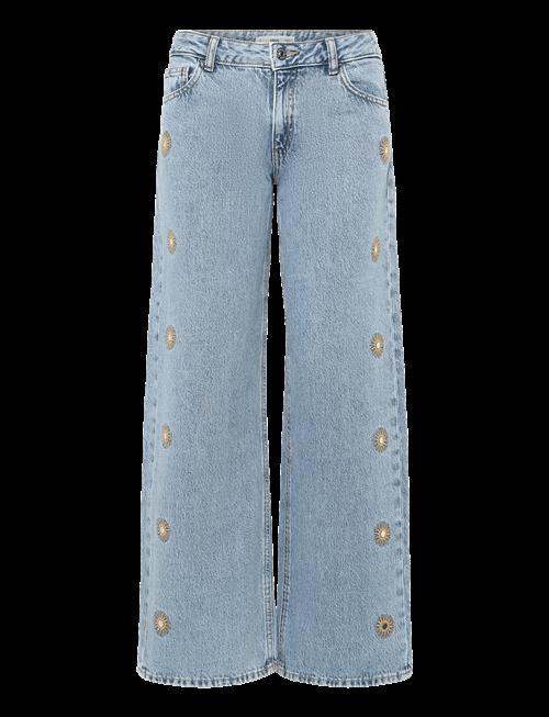 Mango | Embroidered Straight-Leg Jeans | 40