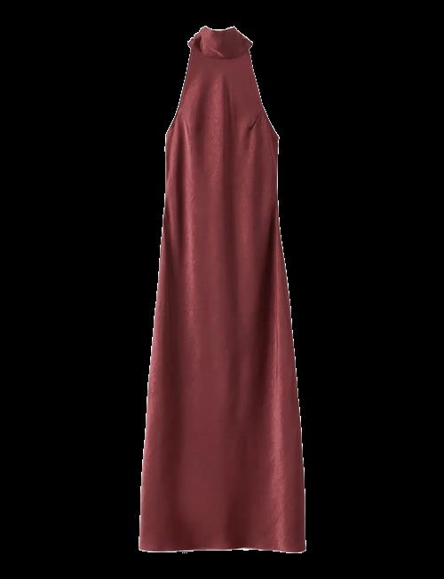 Mango | Wrinkled Effect Halter Dress | L