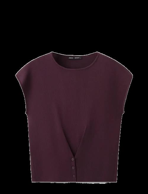 Mango | Buttoned Knit Top | M