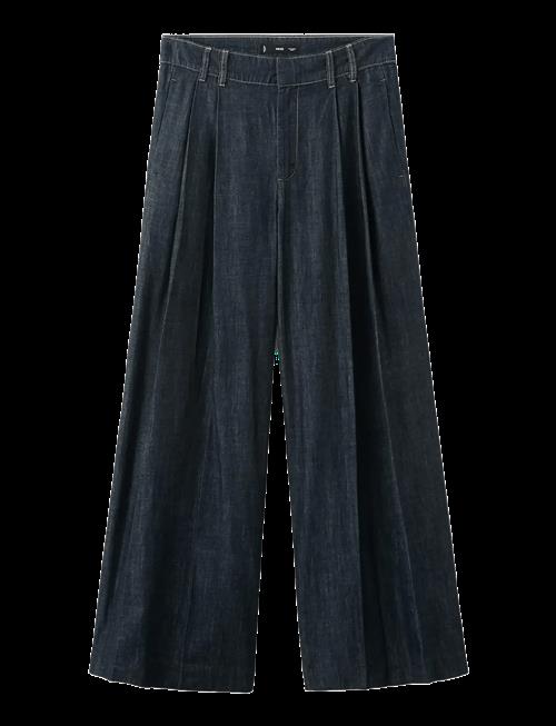 Mango | Wide Leg Denim Trousers With Belt Loops | 36