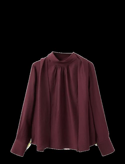 Mango | Long-Sleeve Blouse With A Scarf Collar | XS