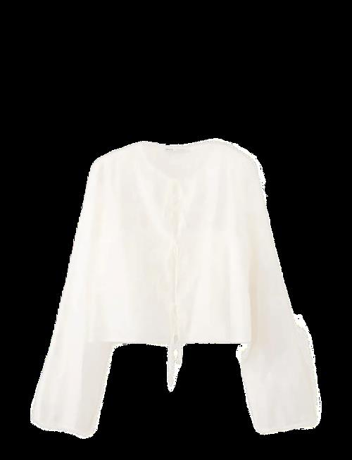 Mango | Lyocell Blouse With Floral Embroidery | S