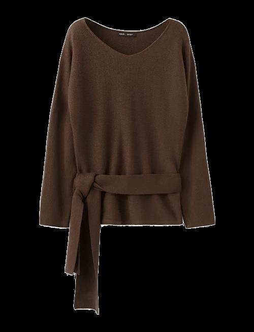 Se Mango | Knit Belt Sweater | S hos Booztlet