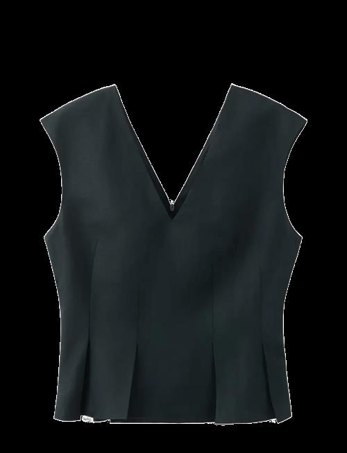 Mango | Cotton Linen Peplum Top | S