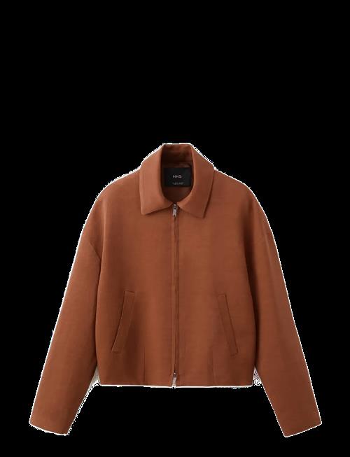 Mango | Linen-Blend Jacket With Pockets | L