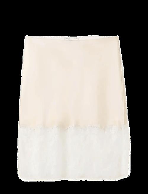 Mango | Lace Slip Skirt | XL