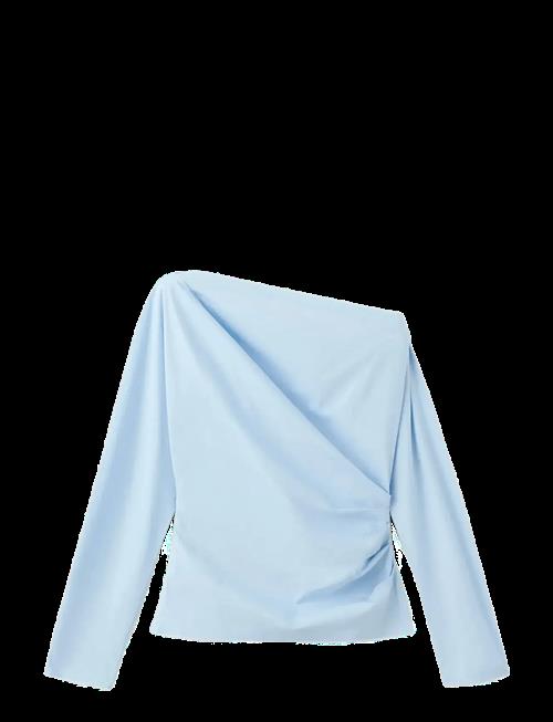 Mango | Cotton Blouse With Asymmetrical Collar | XS