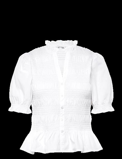 Bubbleroom | Short Sleeve Cotton Smock Blouse | L
