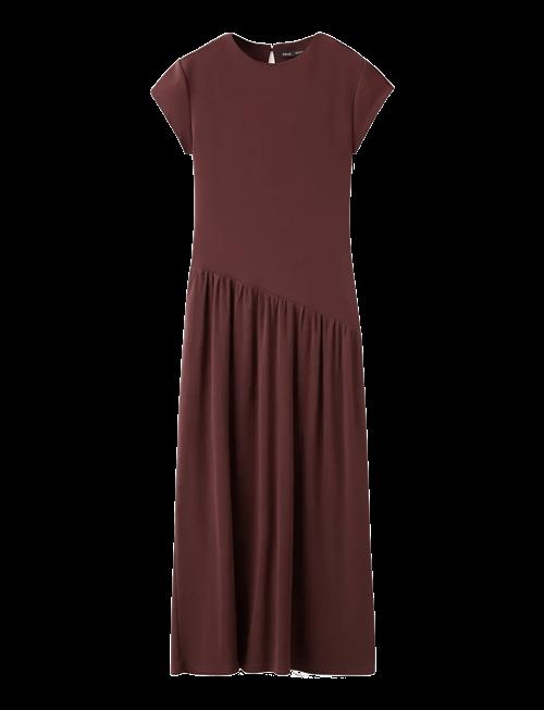 Mango | Asymmetric Cut Short-Sleeve Dress | XS