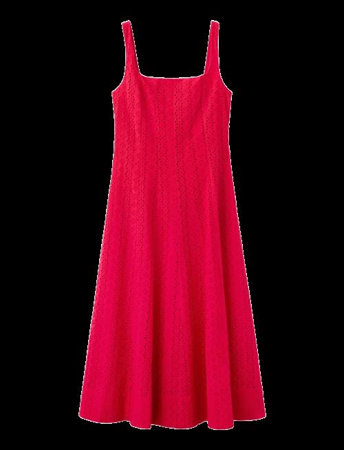 Mango | A-Line Dress With Broderie Anglaise Embroidery | XS
