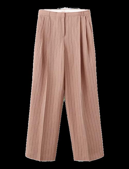 Mango | Striped Linen Suit Trousers | 36