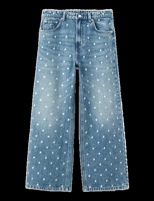 Mango | Polka Dot Straight-Leg Jeans | 38