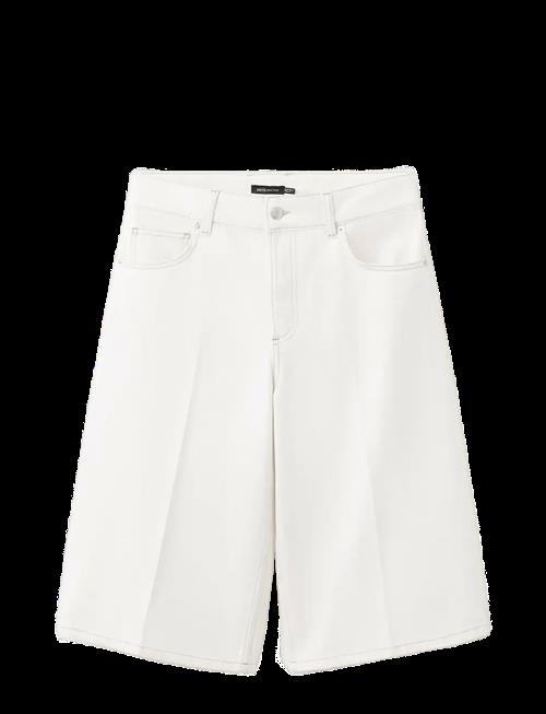 Mango | Straight Mid-Rise Denim Bermuda Shorts | 34