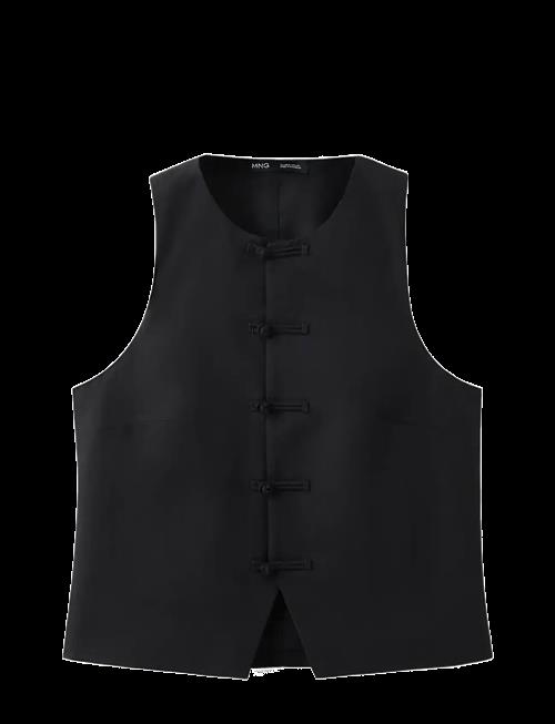 Mango | Linen Toggle Waistcoat | S