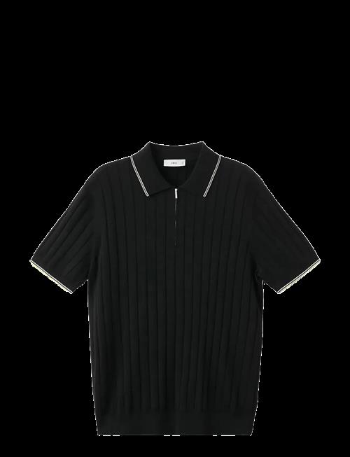 Mango | Fine-Knit Polo Shirt With Zip | L