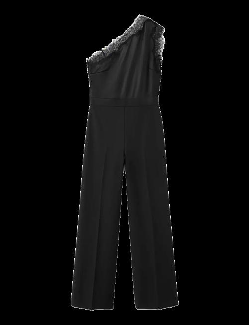Mango | Jumpsuit With Combined Lace And Knit | S