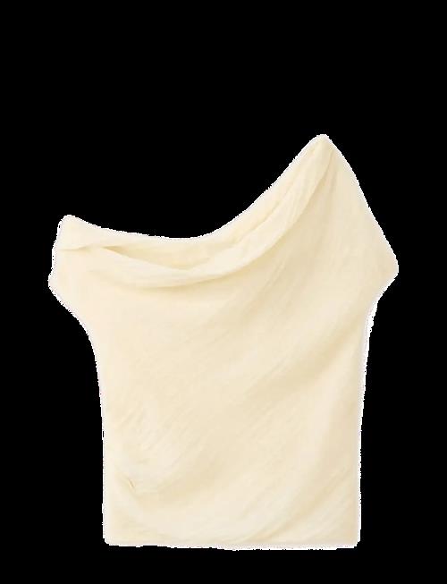 Mango | Draped Asymmetrical Blouse | L
