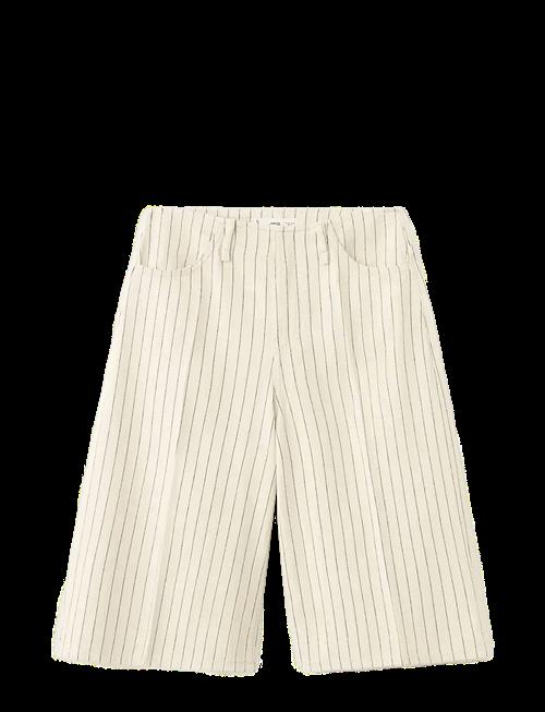 Mango | Mid-Rise Striped Bermuda Jorts | 32