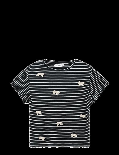 Mango | Striped T-Shirt With Ties | S