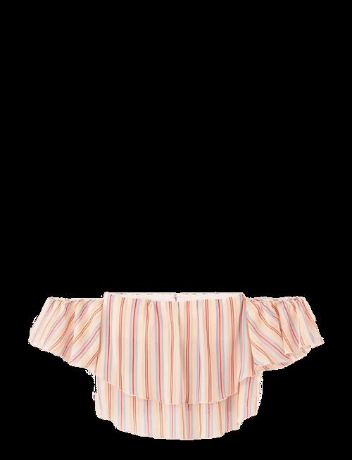 Mango | Ruffles Stripe-Patterned Blouse | M