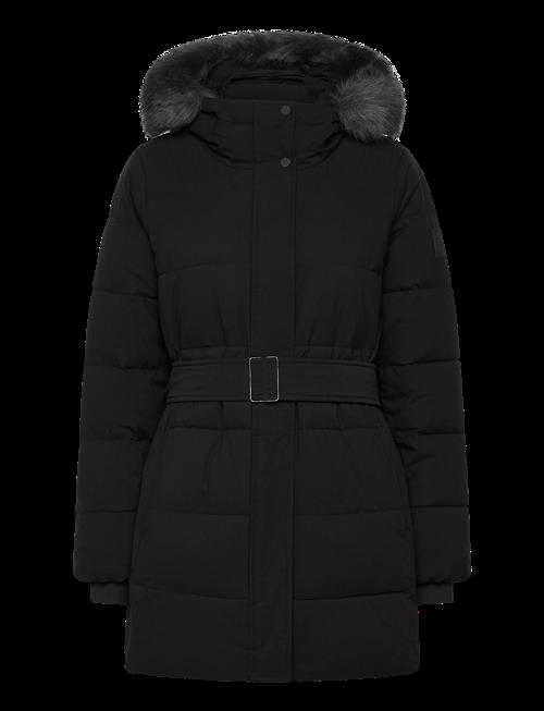 Calvin Klein | Belted Matte Quilted Jacket With | L