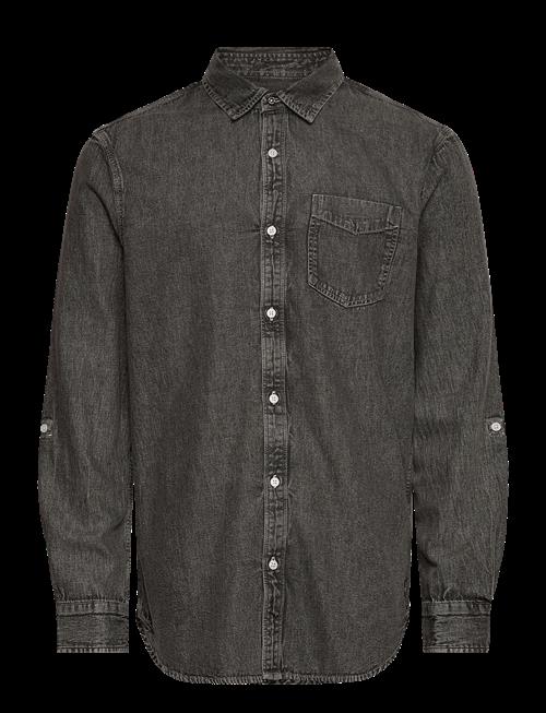 Scotch & Soda | Washed 1 Pocket Black Denim Shirt | L