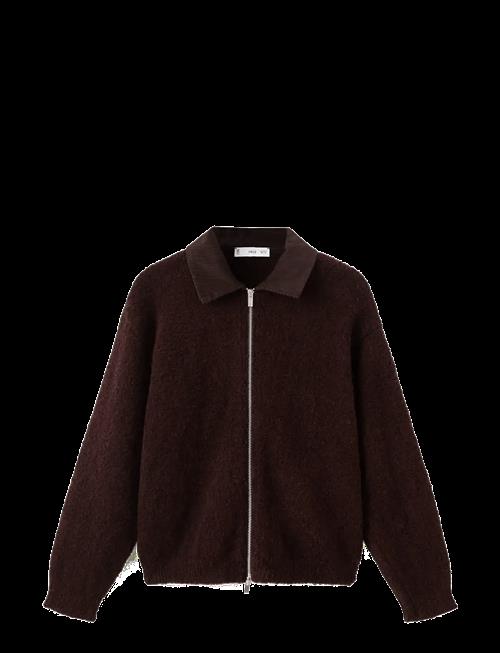 Mango | Bouclé Jacket With Corduroy Collar | L