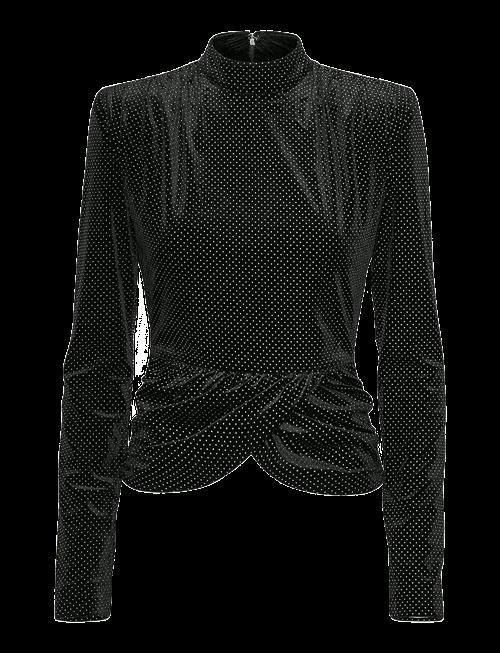 ROTATE | Velvet Draped Top | 36