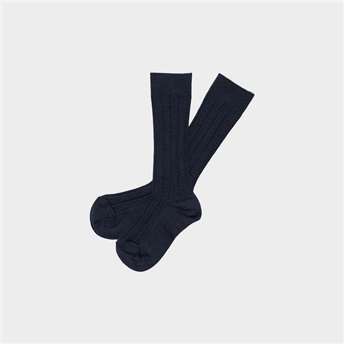 FUB 2-pak Knæstrømper Med Pointelle-mønster Dark Navy  Dark Navy 25-28 EU Uld Marineblå  25-28 EU  Drenge, Piger