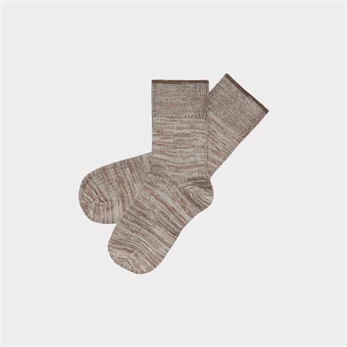 FUB 2-pak Melange-sokker Ecru Hazel Melange  Ecru Hazel Melange 22-24 EU Uld Brun  22-24 EU  Drenge, Piger