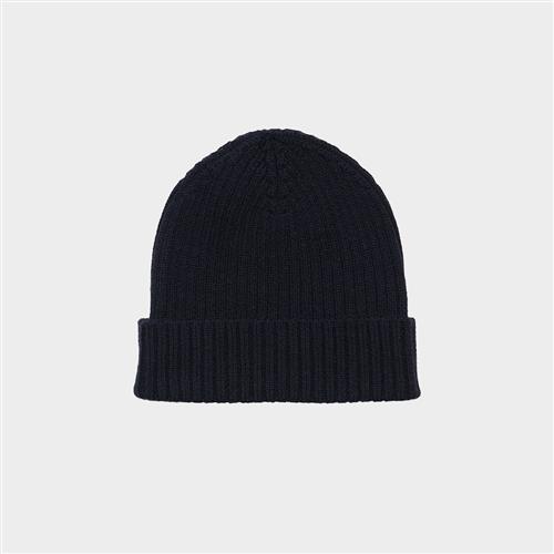 FUB Ribbeanie Dark Navy  Dark Navy 120/150 cm Uld Marineblå  120/150 cm  Drenge, Piger