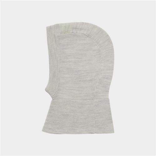 FUB Baby-balaclava I Ekstra Fin Kvalitet Light Grey Melange  Light Grey Melange 68/74 cm Uld Grå  68/74 cm  Drenge, Piger