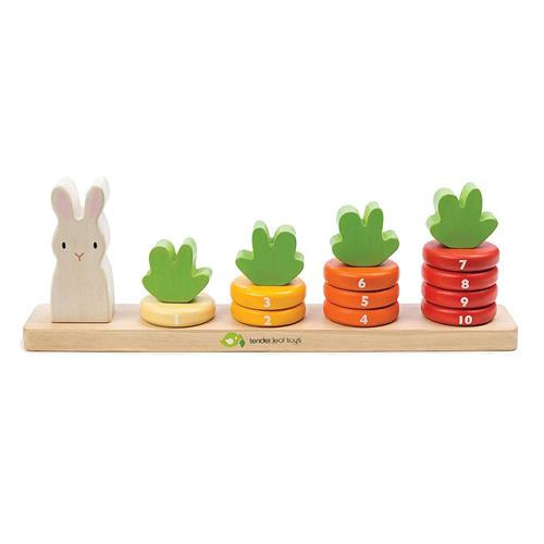 Tender Leaf Learning Numbers - Counting Carrots Lærebegrebet »Lærebegrebet« Wood  Wood-OS  Beige  One Size 18 Months-3 Years Drenge, Piger