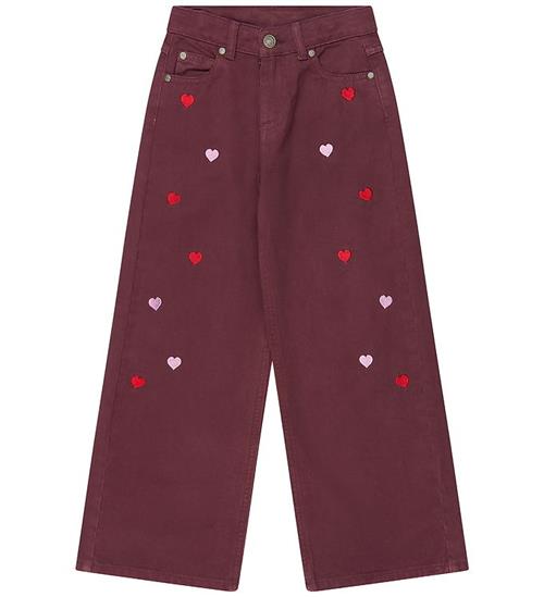 The New Jeans - Wide - Burgundy EMB TN
