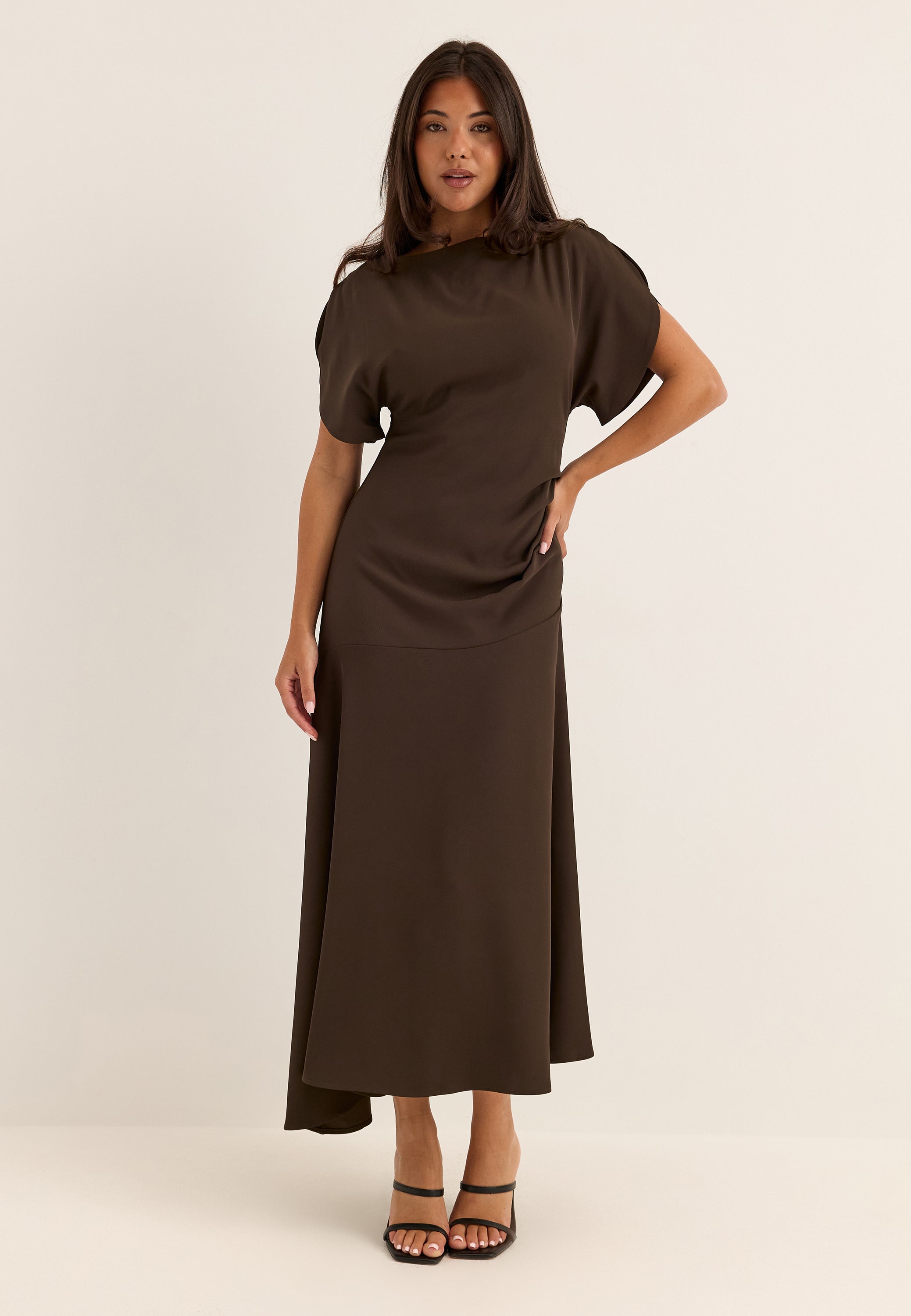 BUBBLEROOM OCCASION Rounded Sleeve Maxi Dress