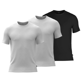 BOSS 3P Bamboo RN T-Shirt Hvid/Sort Bambus XX-Large Herre