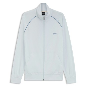 BOSS Mix and Match Zip Jacket Lyseblå bomuld Large Herre