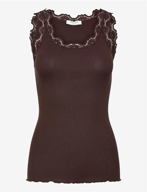 Rosemunde | Rwbabette Silk Sl U-Neck Long Lace | L