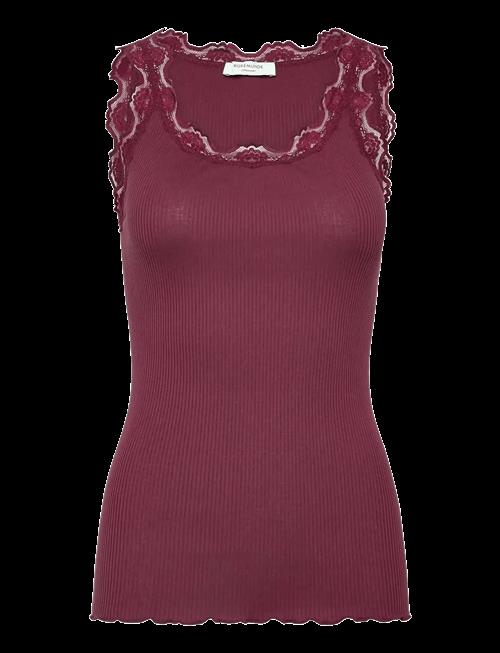 Rosemunde | Rwbabette Silk Sl U-Neck Long Lace Top | L
