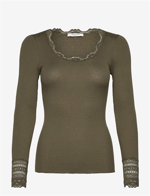 Rosemunde | Rwbenita Silk Ls O-Neck Lace T-Shir | L