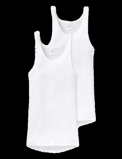 Schiesser | Vests, 2-Pack, Double Rib, White - Original Classics | XL