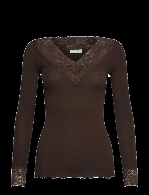 Rosemunde | Rwbernadine Organic Ls V-Neck Lace | L