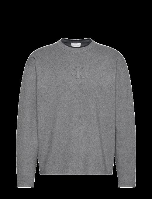 Calvin Klein Jeans | Ls Embossed Logo Crewnk Sweater | M