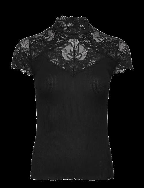 Rosemunde | Rwbeatha Silk Capsleeve Lace T-Shirt | S