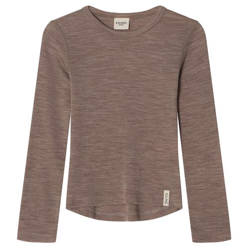 Kuling Canberra Wool L/S Shirt Light Brown Melange Light Brown Melange-98/104 cm Uld Brun  98/104 cm  Drenge, Piger