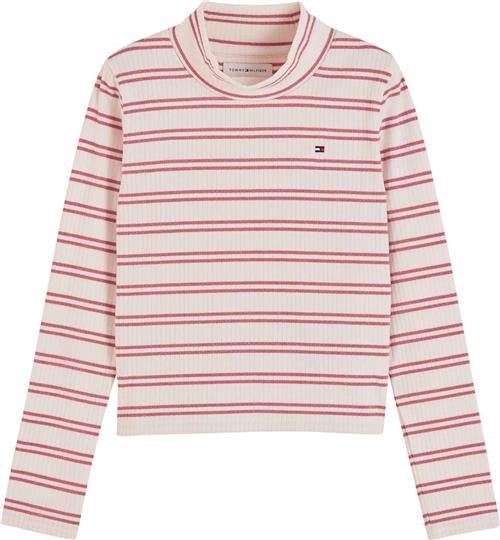 Tommy Hilfiger Langærmet Bluse Med Ribkant Off White Stripe  Off White Stripe 6 Y  Hvid  6 år  Drenge, Piger